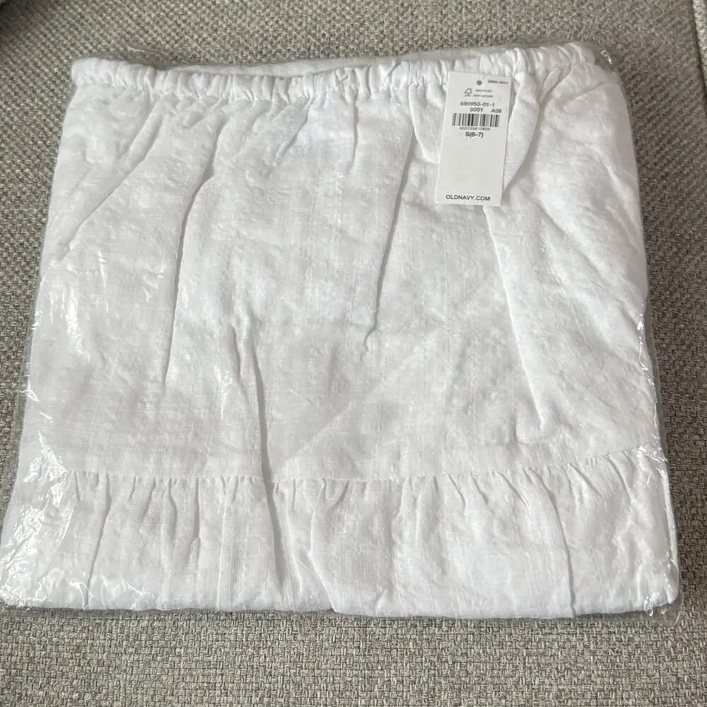 Old Navy Calla Lily White Tiered Swing Midi Skirt